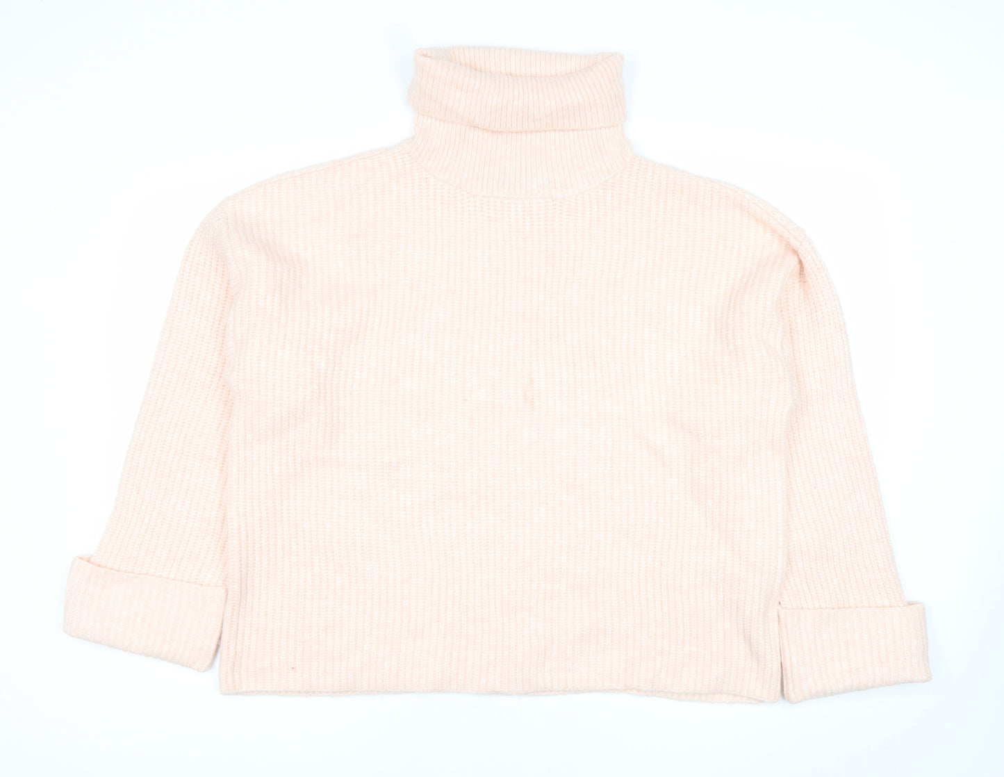 Marks and Spencer Women Pink Roll Neck Knit Jumper Size L