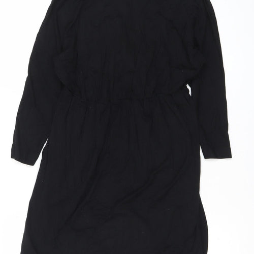 Mamas & Papas Women’s Black Size 14 Shift Dress Long Sleeve Knee Length