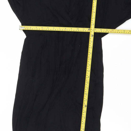 Mamas & Papas Women’s Black Size 14 Shift Dress Long Sleeve Knee Length