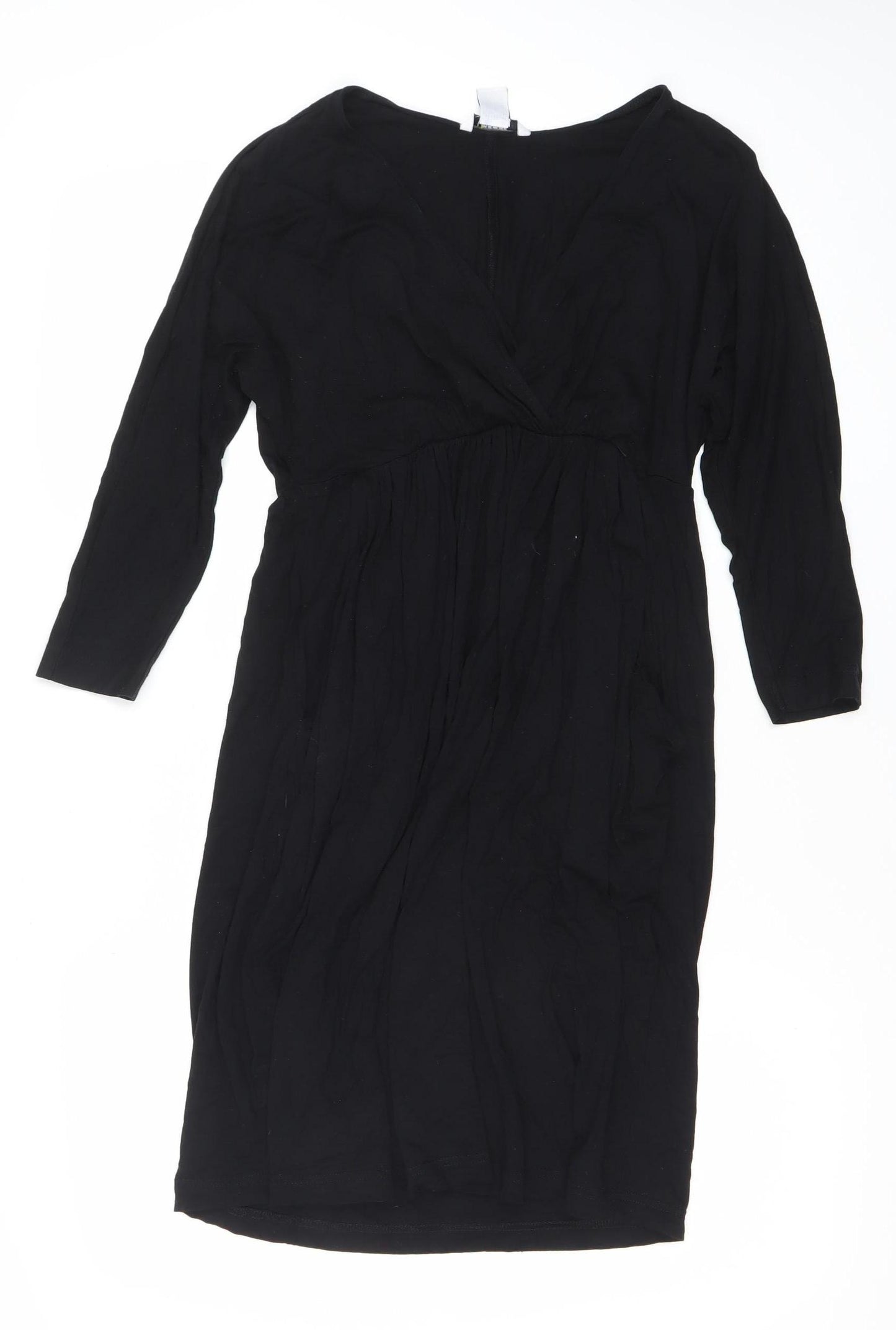 Mamas & Papas Women’s Black Size 14 Shift Dress Long Sleeve Knee Length