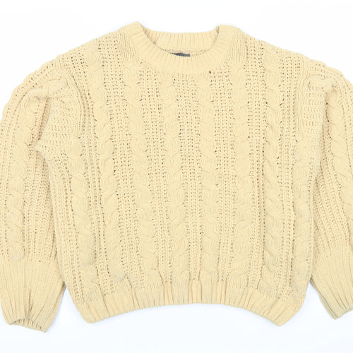 Primark Women’s Beige Cable-Knit Pullover Jumper Size S