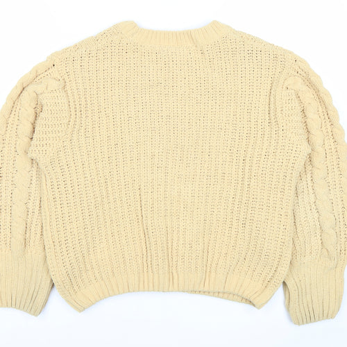 Primark Women’s Beige Cable-Knit Pullover Jumper Size S