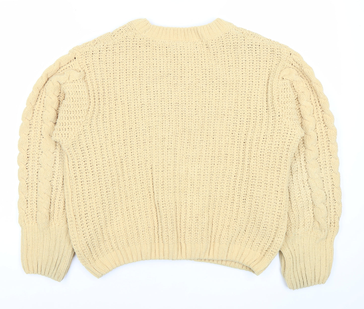 Primark Women’s Beige Cable-Knit Pullover Jumper Size S