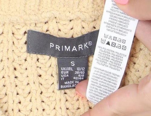 Primark Women’s Beige Cable-Knit Pullover Jumper Size S