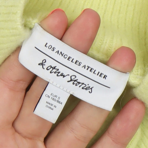 & Other Stories Women’s Green Mock Neck Knit Jumper Size S