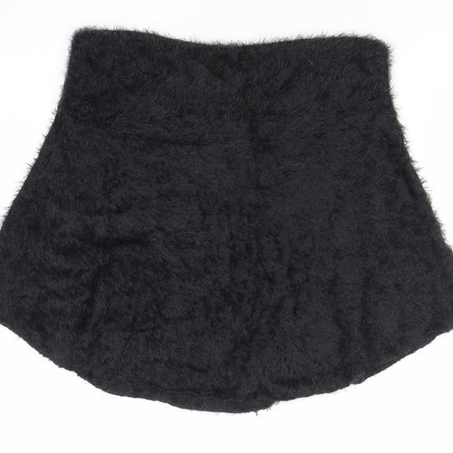 Alice Collins Womens Black Size 12 A-Line Short Skirt Nylon Winter