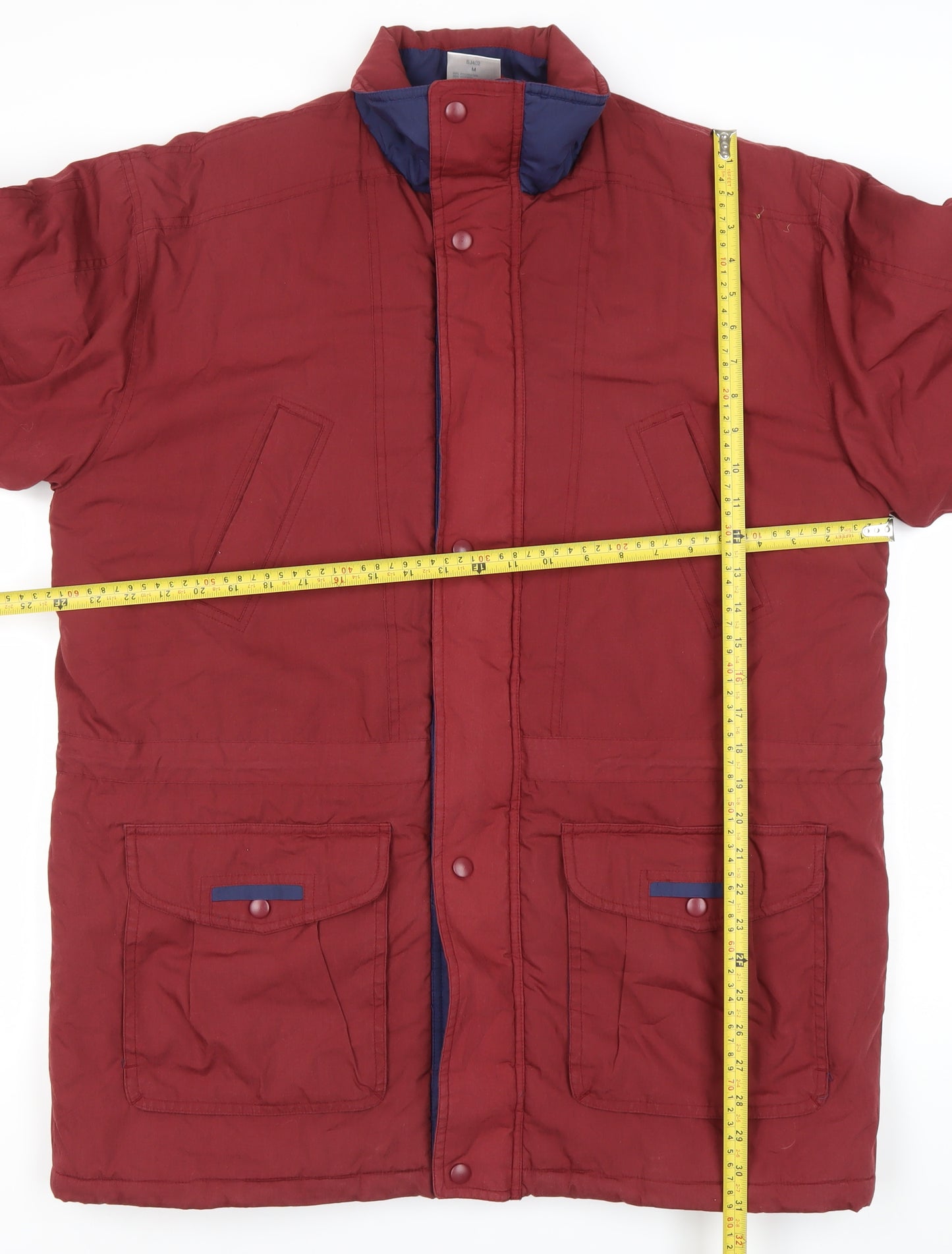Premier Man Men’s Red Parka Jacket Size M Polyester Cotton
