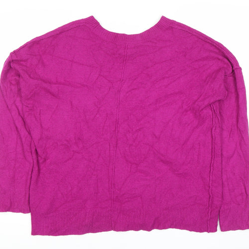 If It Were Me Womens Pink L Pullover Crew Knit Jumper