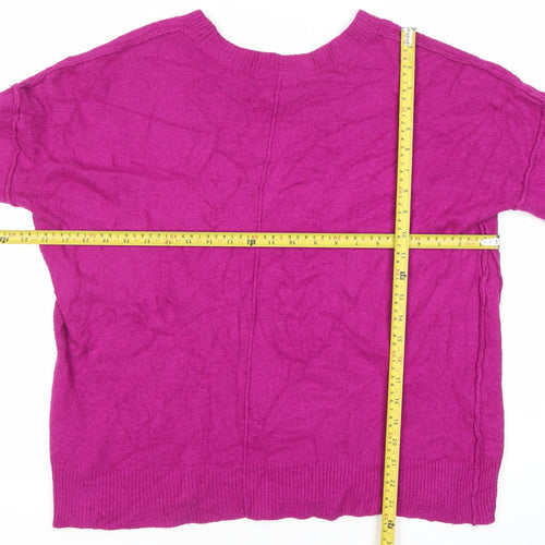 If It Were Me Womens Pink L Pullover Crew Knit Jumper
