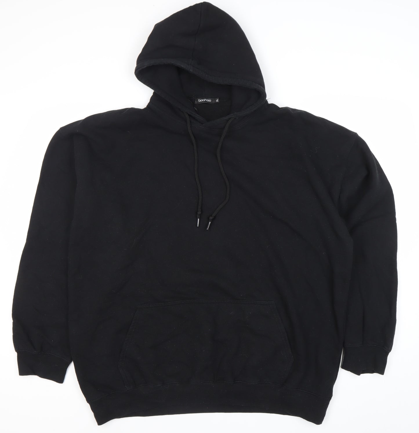 Boohoo Womens Black XL Pullover Hoodie DSGN Studio Graphic Print