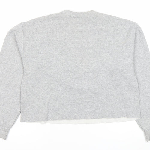 River Island Women’s Grey Embroidered Pullover Sweatshirt Size S