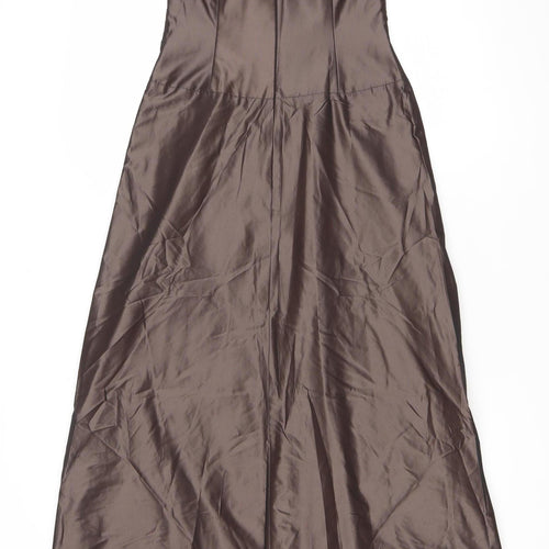 Monsoon Women’s Brown Size 8 Long Slip Dress Formal Cocktail