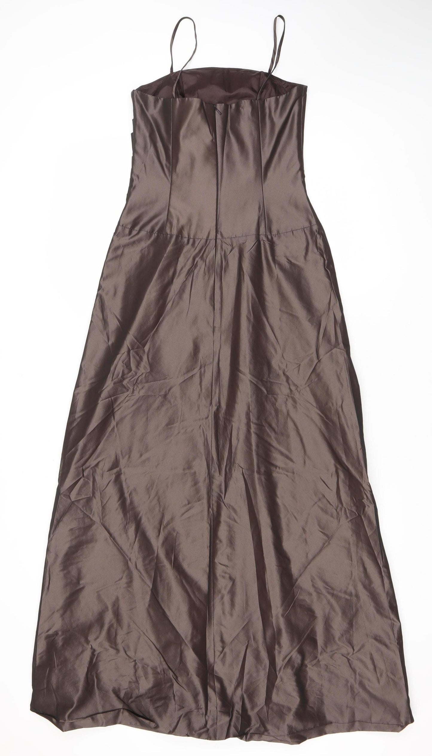 Monsoon Women’s Brown Size 8 Long Slip Dress Formal Cocktail