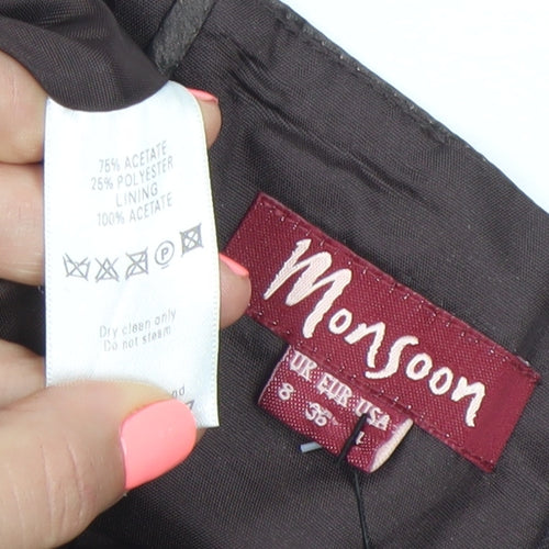 Monsoon Women’s Brown Size 8 Long Slip Dress Formal Cocktail