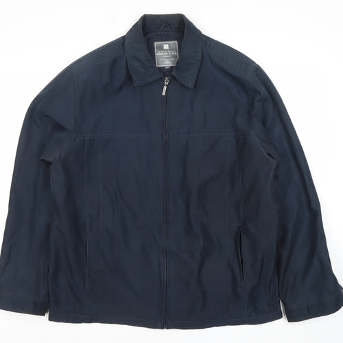 TU Men’s Blue Full Zip Casual Jacket Size L Polyester Nylon