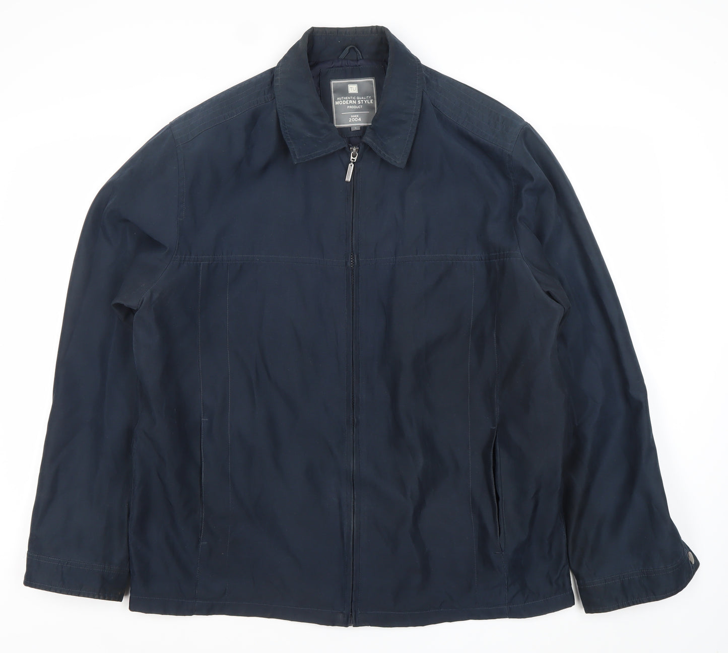 TU Men’s Blue Full Zip Casual Jacket Size L Polyester Nylon