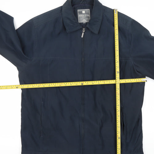 TU Men’s Blue Full Zip Casual Jacket Size L Polyester Nylon