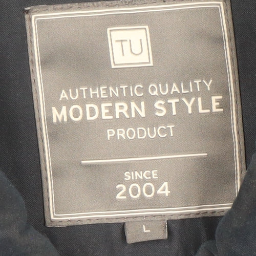 TU Men’s Blue Full Zip Casual Jacket Size L Polyester Nylon