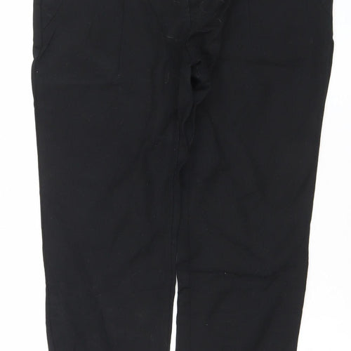 Zara Basic Women Black Slim Straight Leg Trousers Size 12