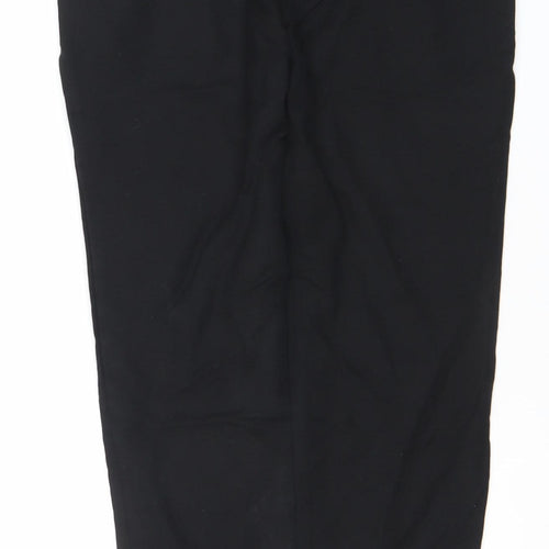 Zara Basic Women Black Slim Straight Leg Trousers Size 12