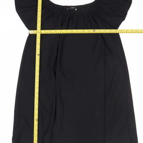 Mango Women’s Black Off Shoulder Shift Dress S Short Sleeve