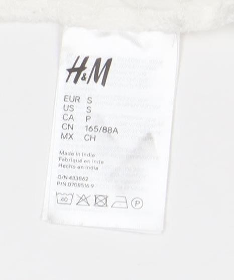 H&M Women’s White Off-Shoulder Cropped Top Size 10 Slim Fit