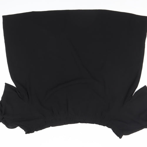 Dorothy Perkins Women Black Size 20 Off Shoulder Bow Sleeve Blouse