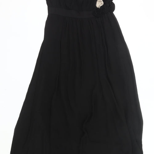 Next Womens Black Size 8 Maxi Scoop Neck Formal Evening Dress