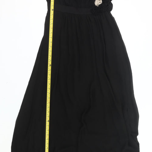Next Womens Black Size 8 Maxi Scoop Neck Formal Evening Dress