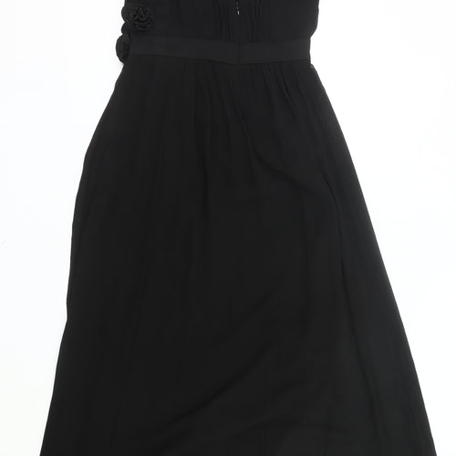 Next Womens Black Size 8 Maxi Scoop Neck Formal Evening Dress