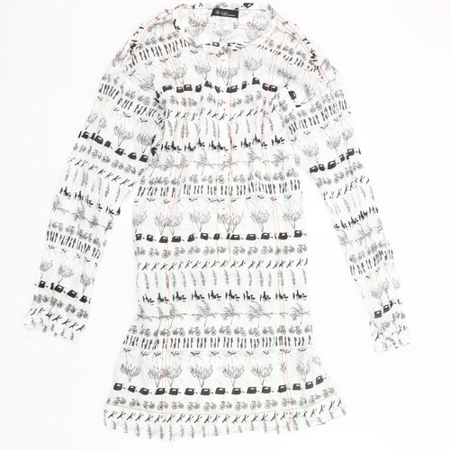 Étoile Isabel Marant Womens White Blouse UK 8 Tunic Long Sleeve