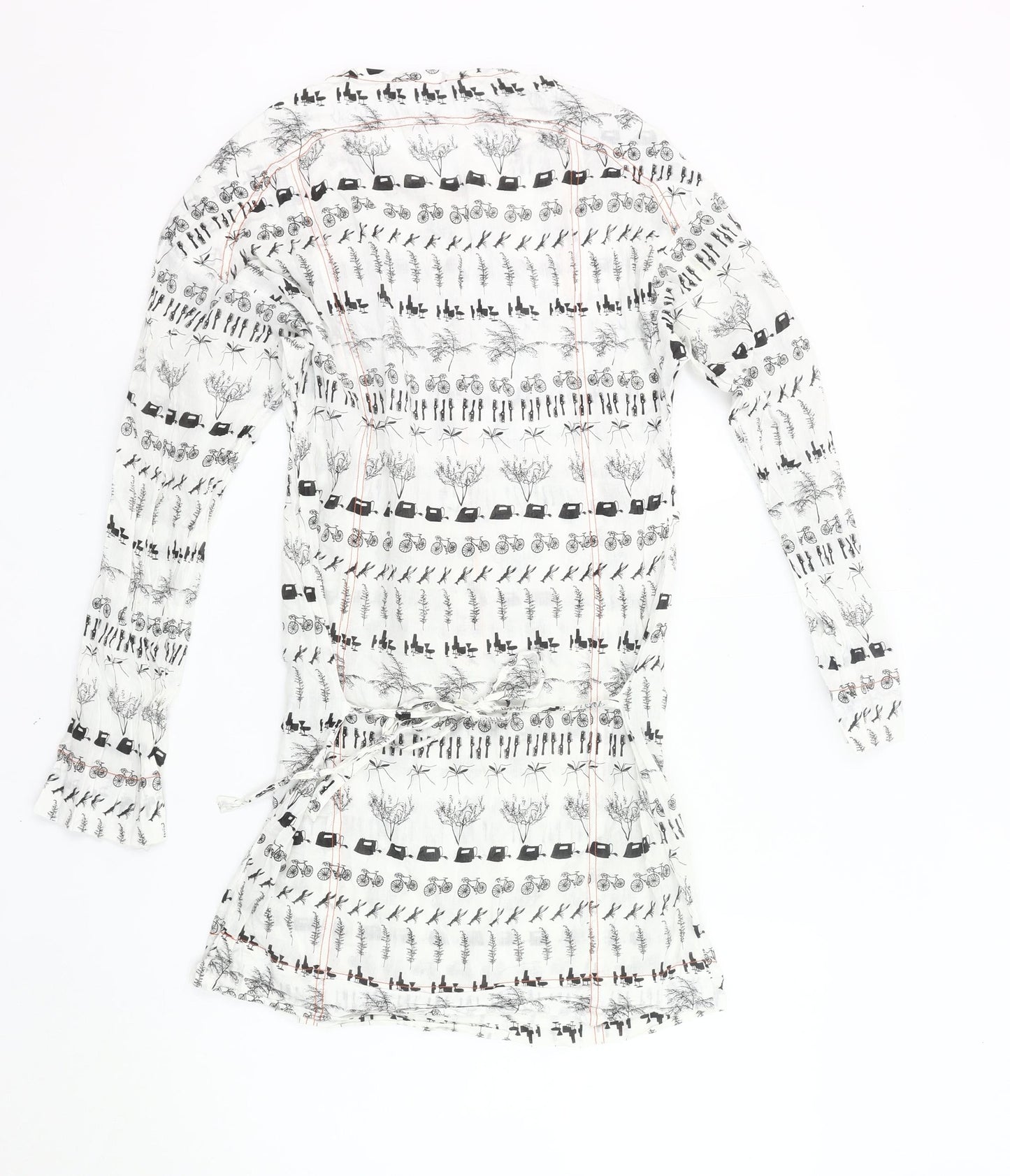 Étoile Isabel Marant Womens White Blouse UK 8 Tunic Long Sleeve