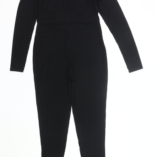 PrettyLittleThing Women’s Black Slim Fit Long Sleeve Jumpsuit UK 12