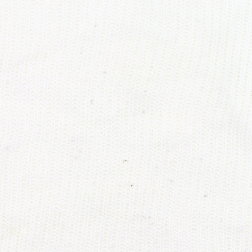 Vila Women White Roll Neck Knit Jumper L Long Sleeve Pullover