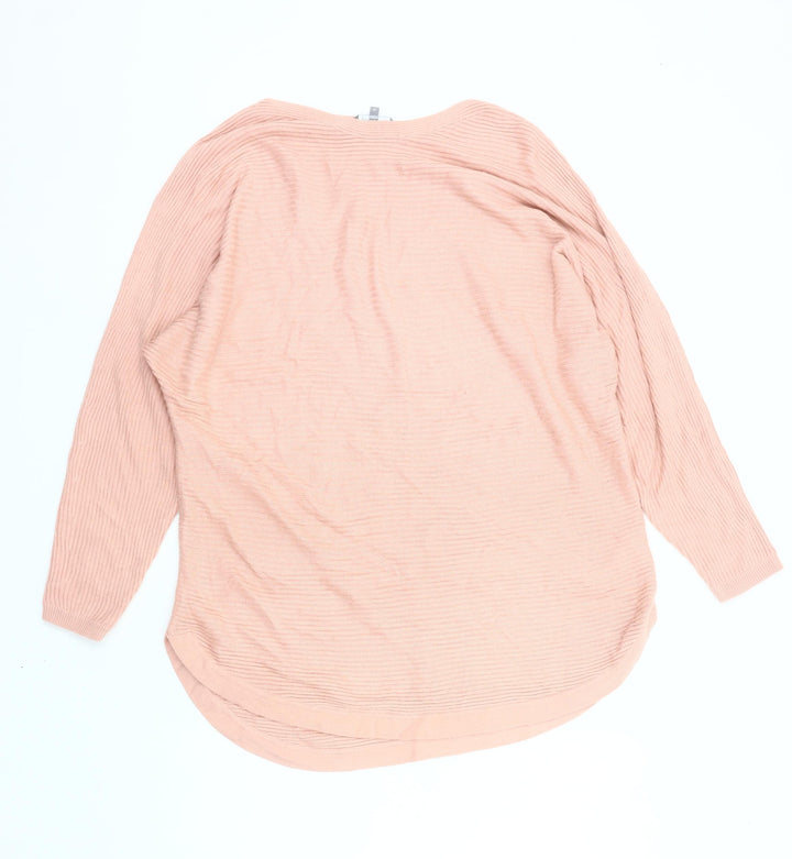 Principles Women Pink Size 16 Pullover Boat Neck Knit Jumper