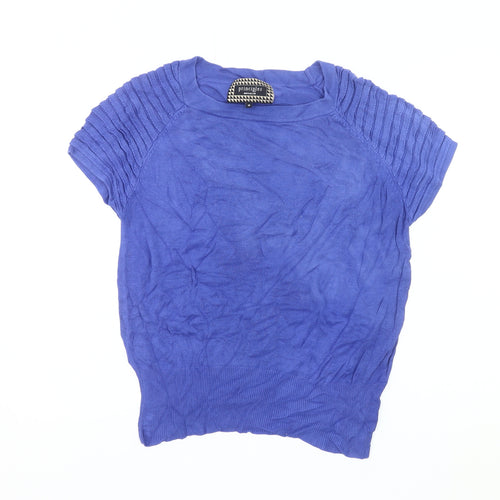 Principles by Ben de Lisi Womens Blue Size 18 Short Sleeve Pullover Jumper