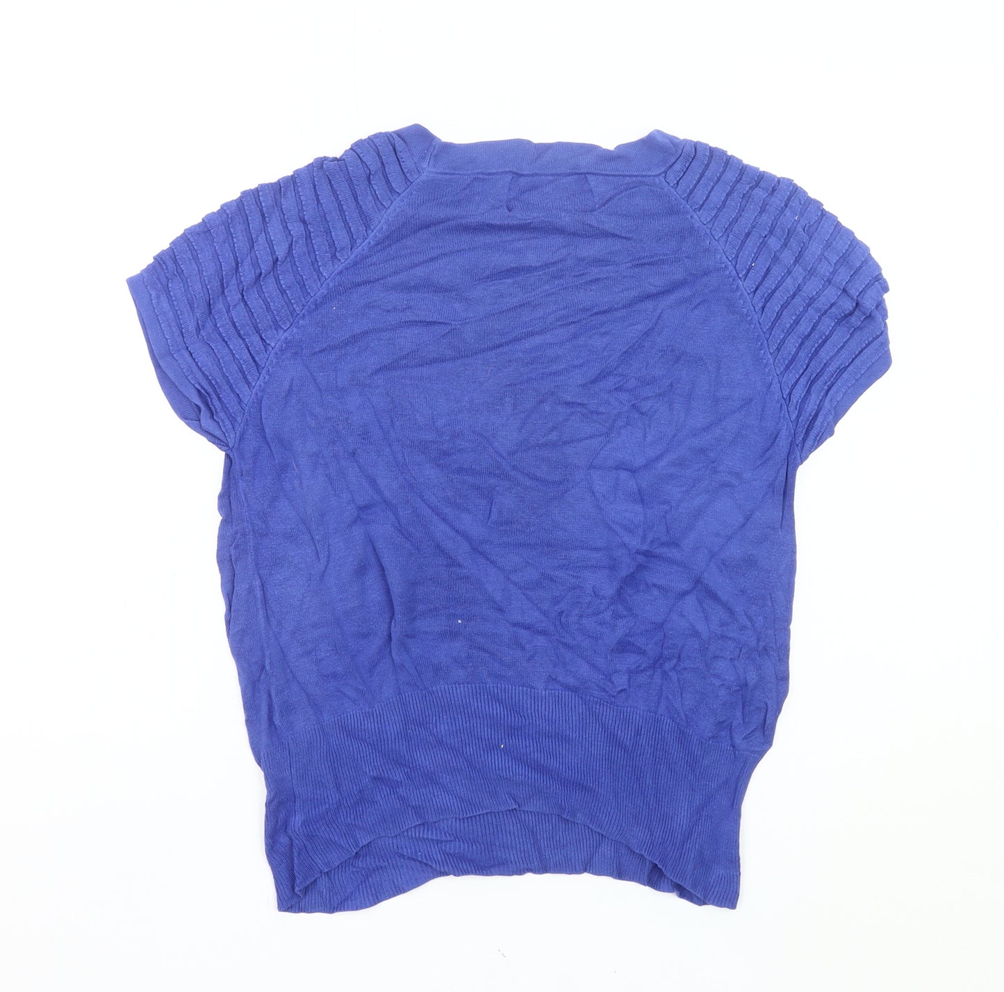 Principles by Ben de Lisi Womens Blue Size 18 Short Sleeve Pullover Jumper