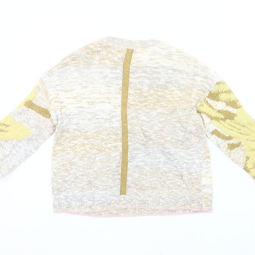 White Stuff Women’s Multicoloured Knit Jumper UK 6 Crew Neck Pullover