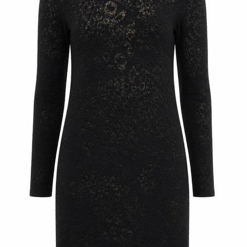 John Zack Women’s Black Lace Bodycon Dress Size 8 Long Sleeve Party