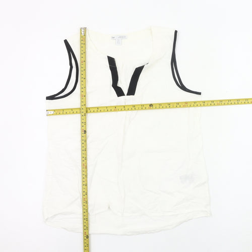 Gap Women’s White Linen Cotton Tunic Blouse Sleeveless UK 6