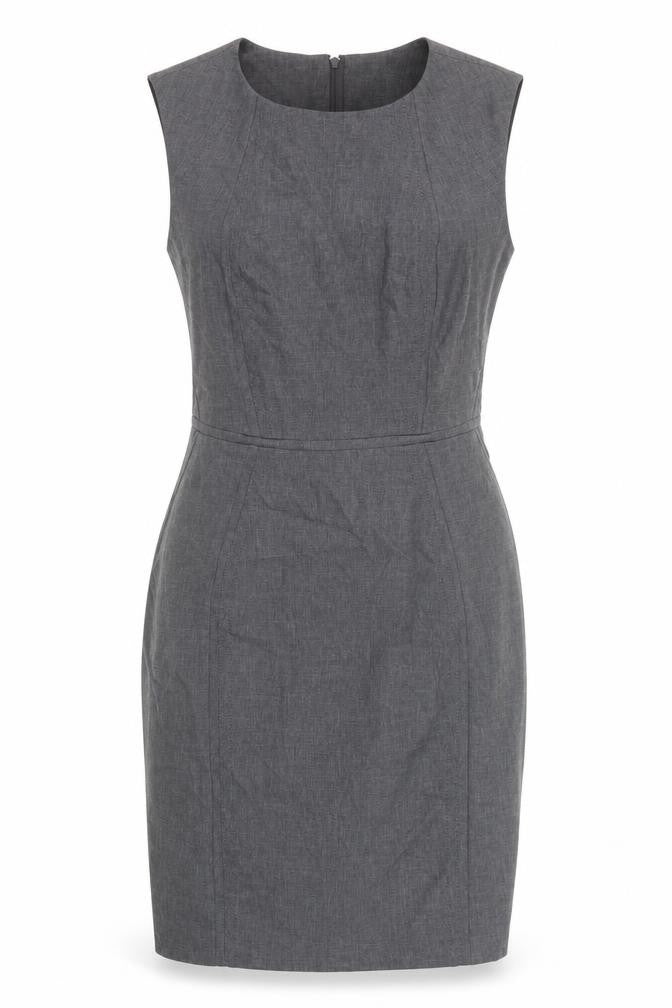 New Look Women Grey Sheath Knee Length Sleeveless Dress UK 12