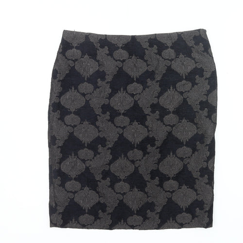 Jigsaw Women’s Black Jacquard Pencil Skirt Size 12 Workwear