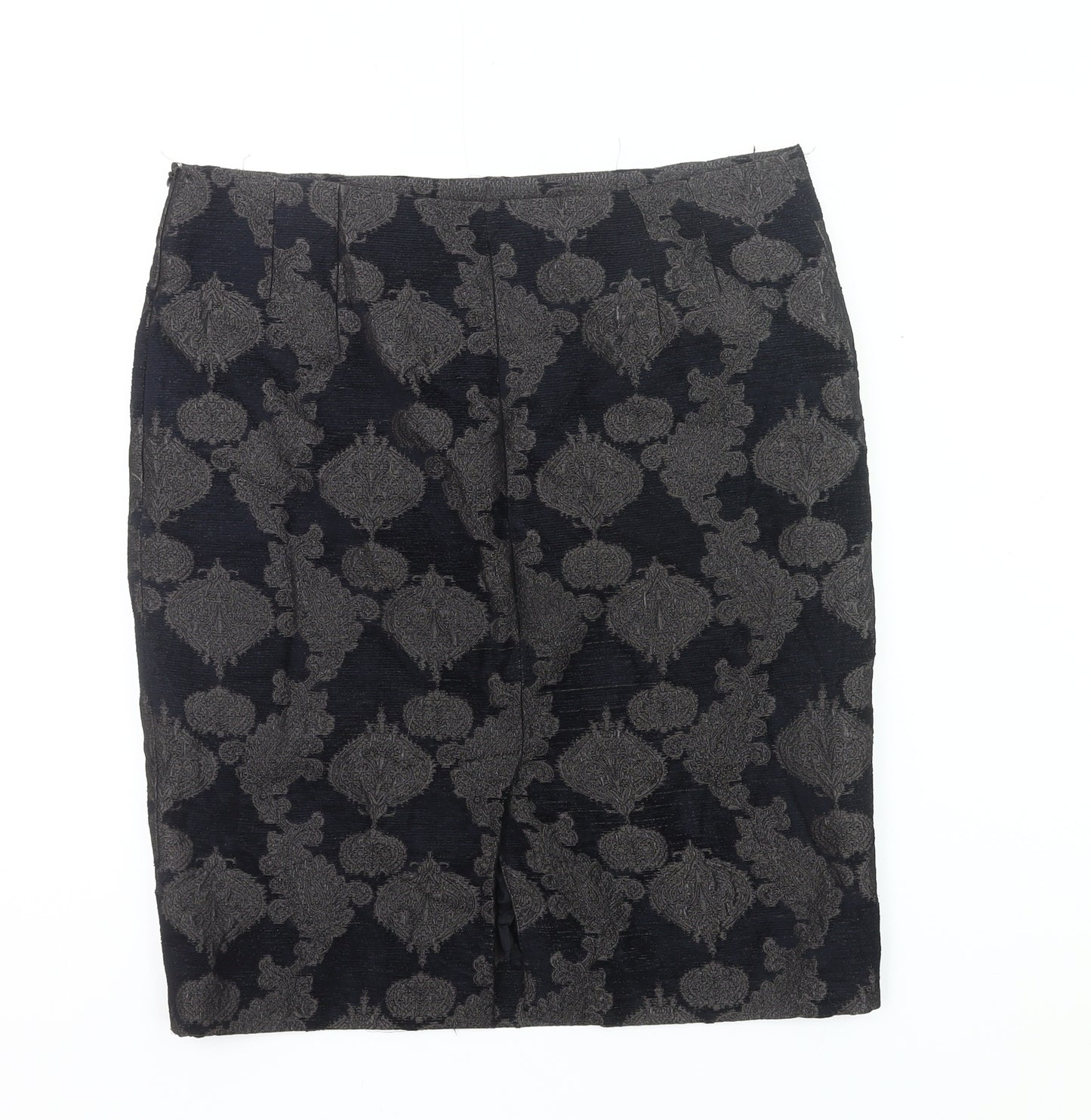 Jigsaw Women’s Black Jacquard Pencil Skirt Size 12 Workwear