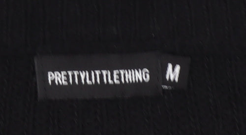 PrettyLittleThing Women's Black Chunky Knit Pullover Jumper Size M