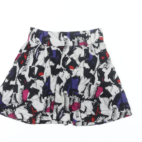 H&M Women’s Multicoloured Skater Skirt Size 10 Cotton Short