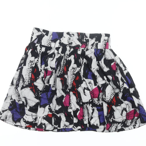 H&M Women’s Multicoloured Skater Skirt Size 10 Cotton Short