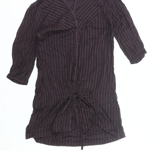 Atmosphere Women’s Brown Striped Tunic Blouse Size 10 V-Neck