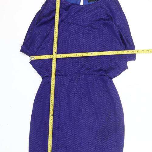Akira Chicago Women’s Blue Blouson Short Dress Size M Party