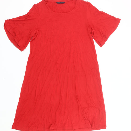 Marks and Spencer Women Red Size 14 Shift Knee Length Dress