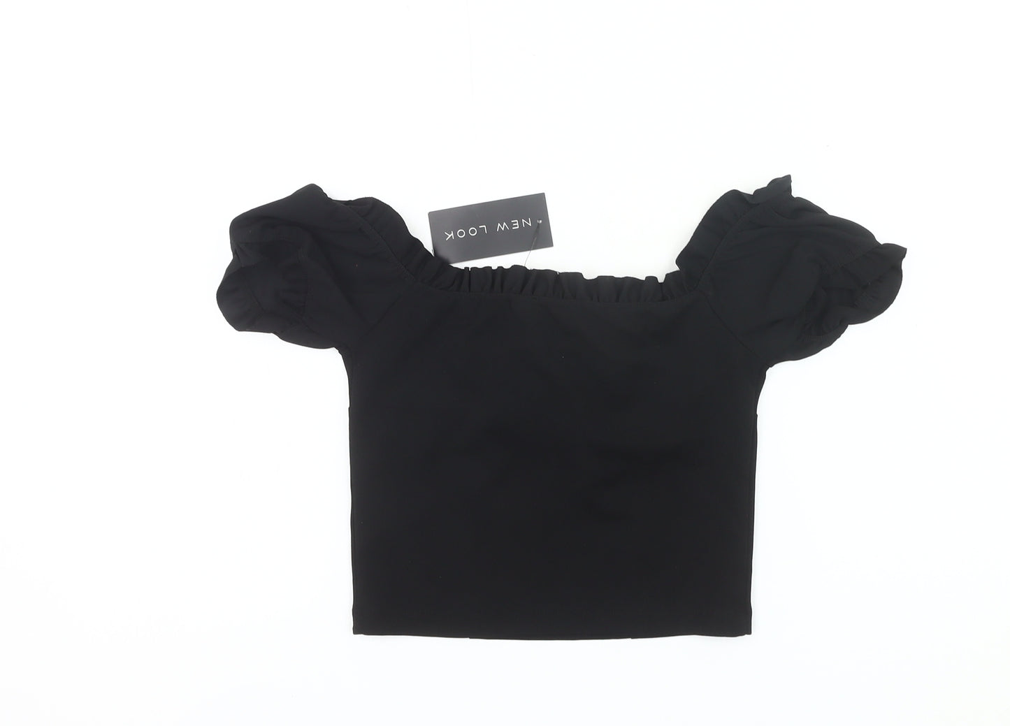 New Look Women’s Black Off Shoulder Cropped Blouse UK 10